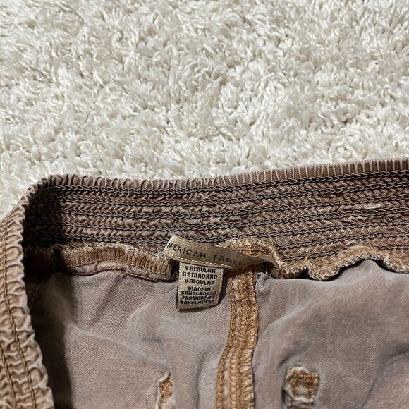 American Eagle 8 Regular Brown High Waisted Pull On Smocked Drawstring Joggers - Picture 7 of 8